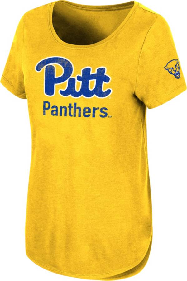 Colosseum Women's Pitt Panthers Blue Science Guy V-Neck T-Shirt