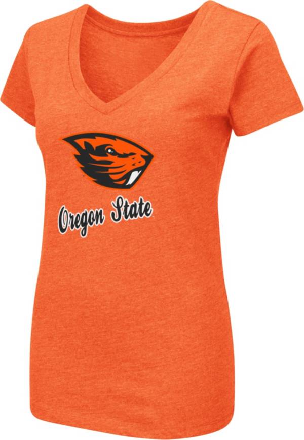Colosseum Women's Oregon State Beavers Orange Dual Blend V-Neck T-Shirt
