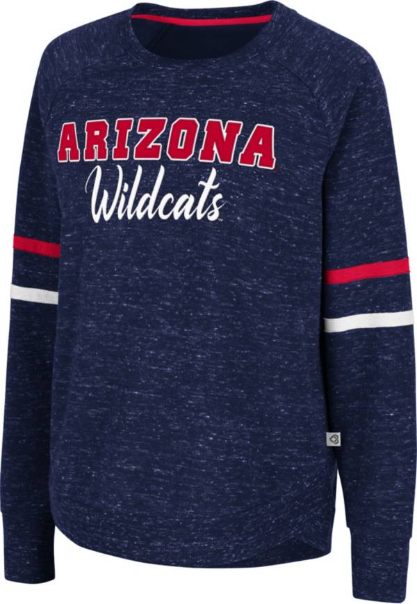 Colosseum Women's Arizona Wildcats Navy Beach Break Pullover Sweatshirt