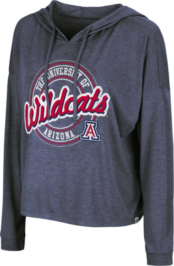 Colosseum Women's Arizona Wildcats Navy Cody Meet & Greet Hooded Long Sleeve T-Shirt