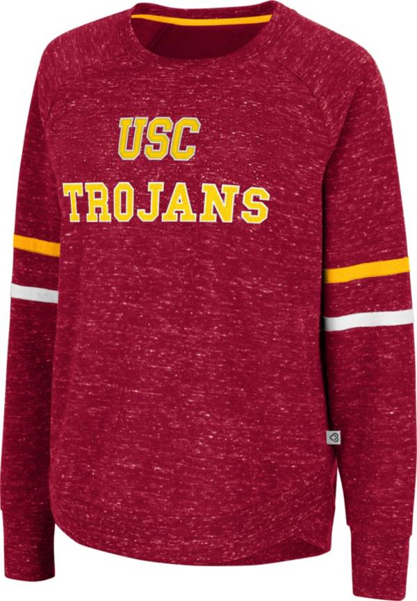 Colosseum Women's USC Trojans Cardinal Beach Break Pullover Sweatshirt