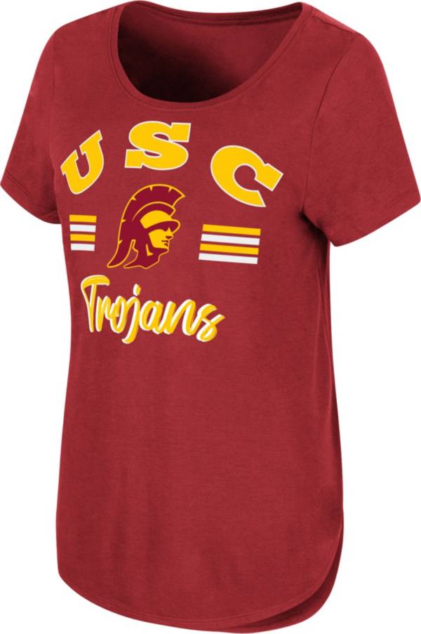 Colosseum Women's USC Trojans Cardinal Shaka Scoop-Neck T-Shirt