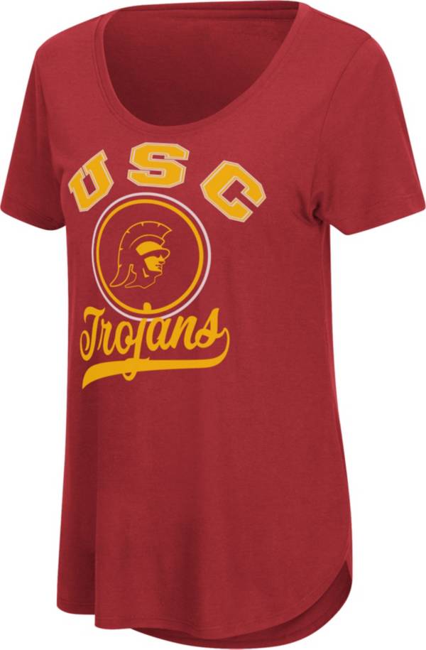 Colosseum Women's USC Trojans Cardinal Scoop-Neck T-Shirt