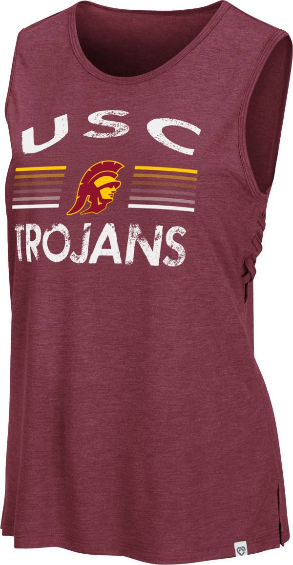 Colosseum Women's USC Trojans Cardinal Coach Carr Tank Top