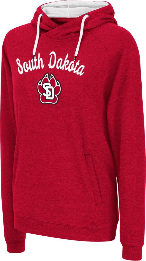 Colosseum Women's South Dakota Coyotes Red Pullover Hoodie