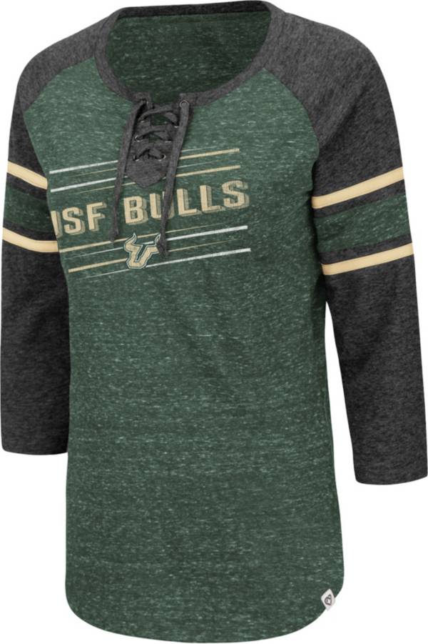 Colosseum Women's South Florida Bulls Green Pasadena ¾ Sleeve T-Shirt