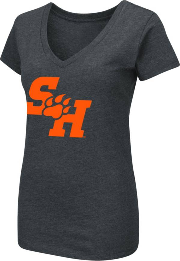 Colosseum Women's Sam Houston Bearkats Black Playbook Dual Blend V-Neck T-Shirt