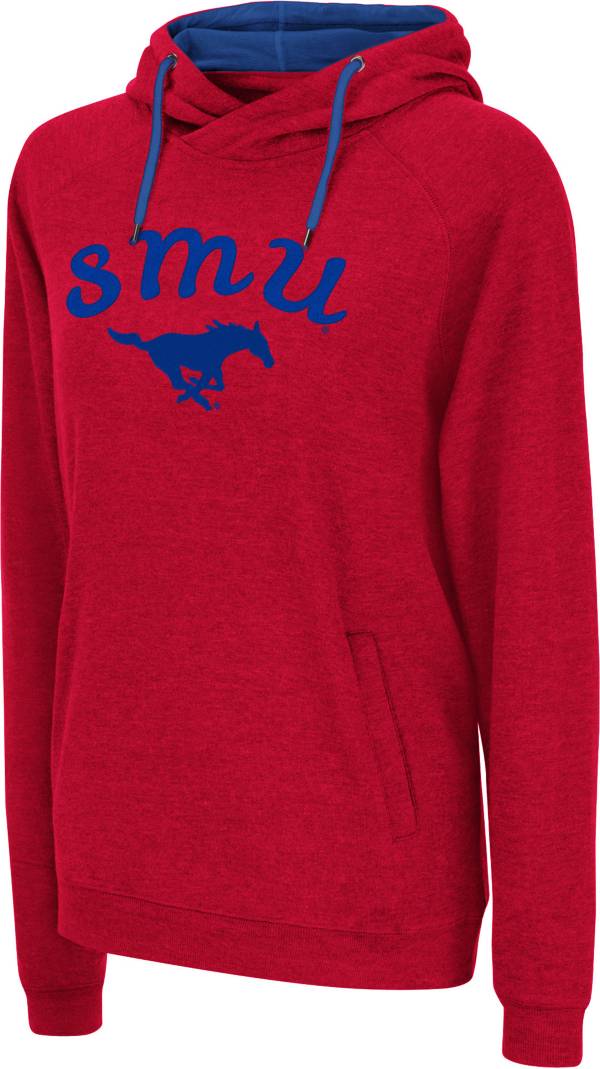 Colosseum Women's Southern Methodist Mustangs Red Pullover Hoodie