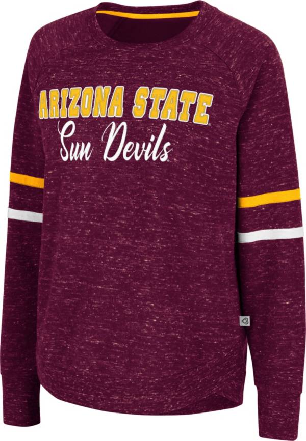 Colosseum Women's Arizona State Sun Devils Maroon Beach Break Pullover Sweatshirt