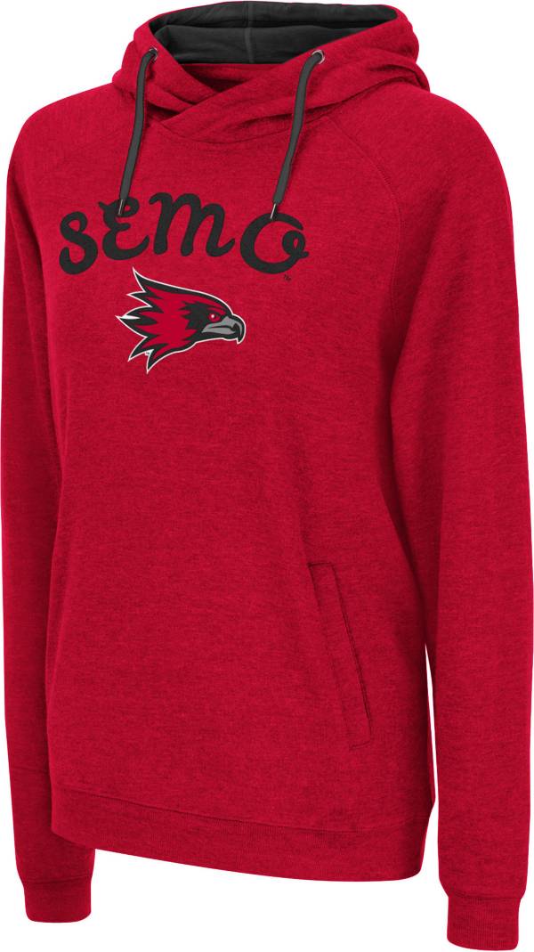 Colosseum Women's Southeast Missouri State Redhawks Red Funnel Pullover Hoodie product image