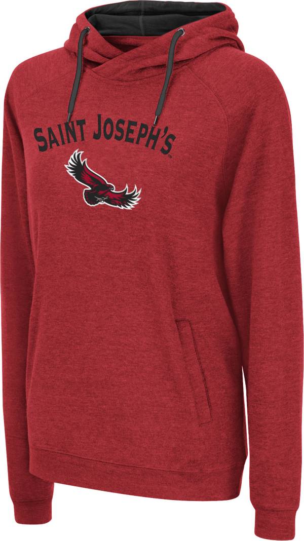 Colosseum Women's Saint Joseph's Hawks Crimson Funnel Pullover Hoodie