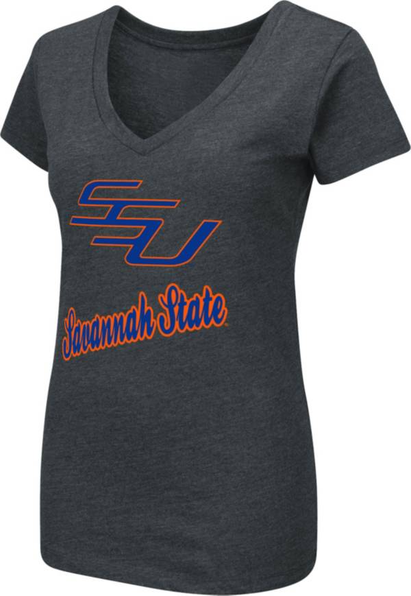 Colosseum Women's Savannah State Tigers Black Dual Blend V-Neck T-Shirt