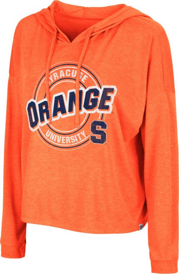 Colosseum Women's Syracuse Orange Orange Cody Meet & Greet Hooded Long Sleeve T-Shirt