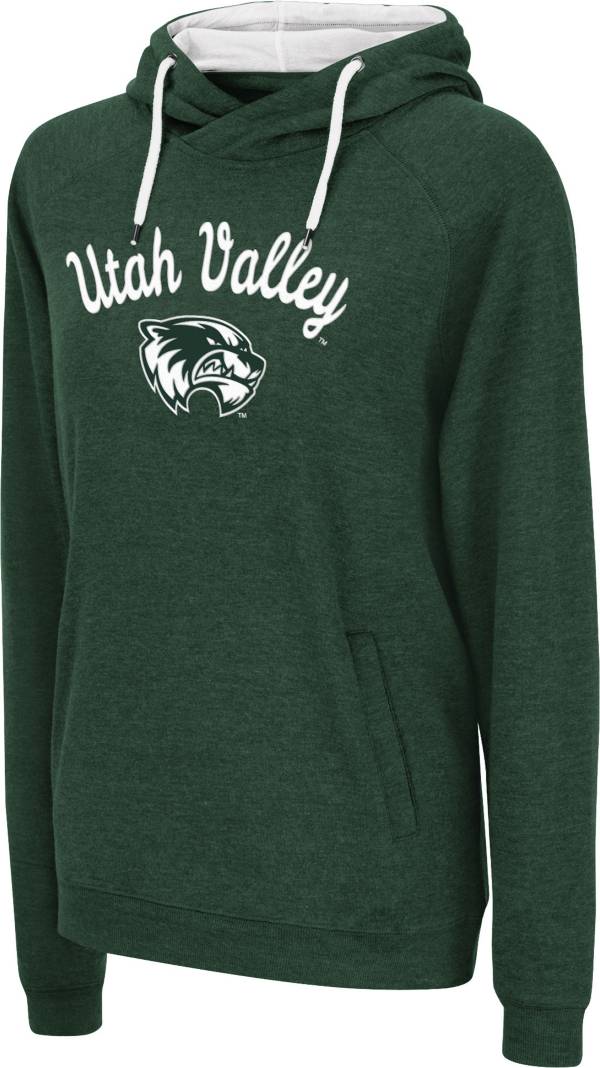 Colosseum Women's Utah Valley Wolverines Green Pullover Hoodie