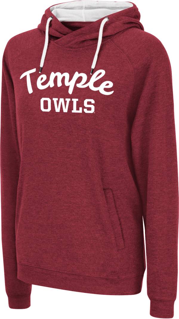 Colosseum Women's Temple Owls Cherry Pullover Hoodie