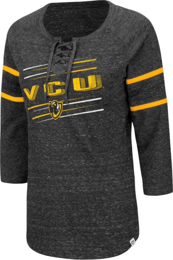 Colosseum Women's VCU Rams Black Pasadena ¾ Sleeve T-Shirt