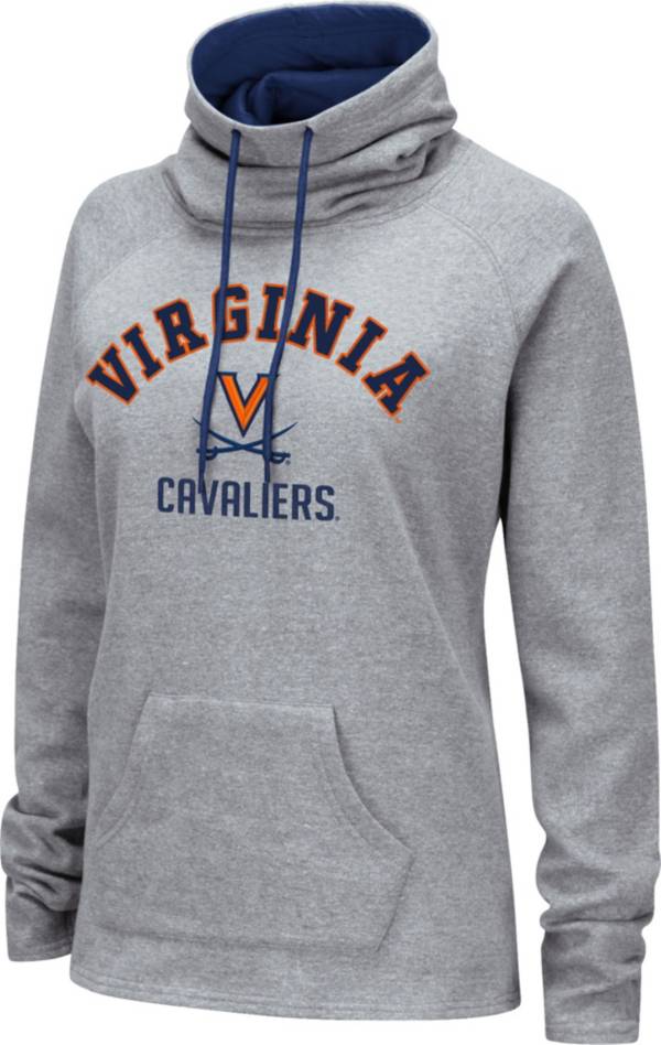 Colosseum Women's Virginia Cavaliers Grey Funnel Pullover Hoodie