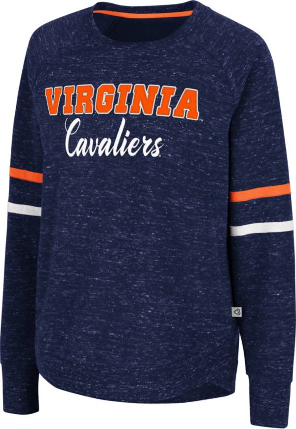 Colosseum Women's Virginia Cavaliers Blue Beach Break Pullover Sweatshirt