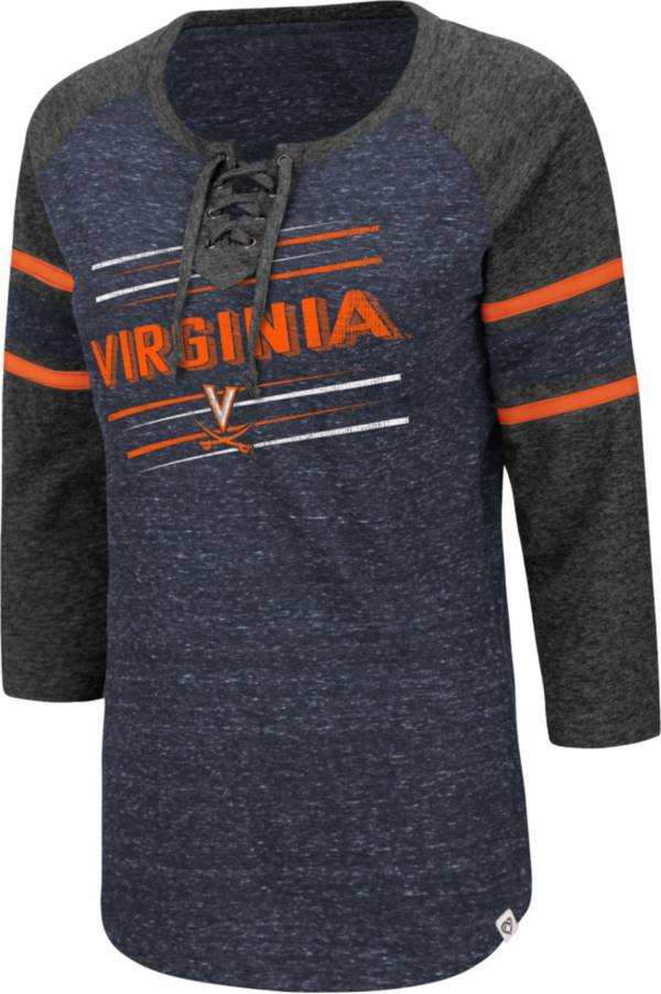 Colosseum Women's Virginia Cavaliers Blue Pasadena ¾ Sleeve T-Shirt