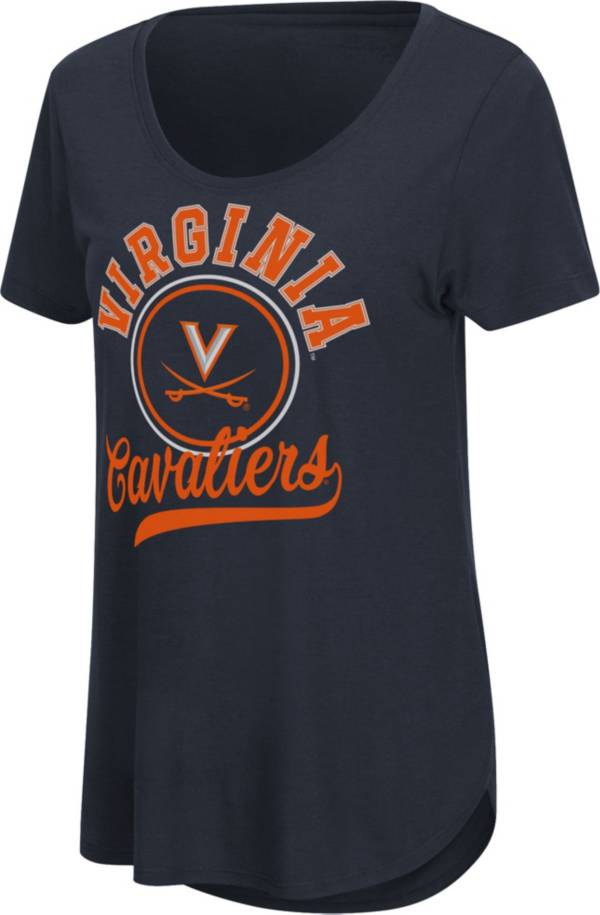 Colosseum Women's Virginia Cavaliers Blue Scoop-Neck T-Shirt