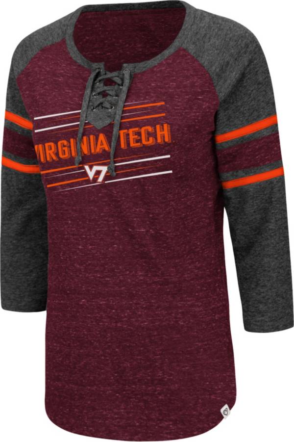 Colosseum Women's Virginia Tech Hokies Maroon Pasadena ¾ Sleeve T-Shirt