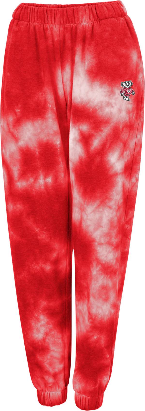 Colosseum Women's Wisconsin Badgers Red Tie-Dye Joggers