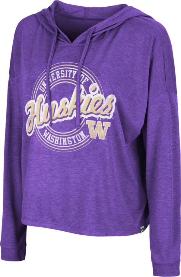 Colosseum Women's Washington Huskies Purple Cody Meet & Greet Hooded Long Sleeve T-Shirt