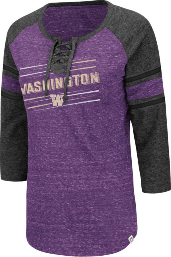 Colosseum Women's Washington Huskies Purple Pasadena ¾ Sleeve T-Shirt