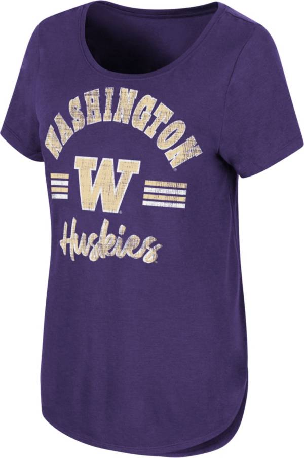 Colosseum Women's Washington Huskies Purple Shaka Scoop-Neck T-Shirt