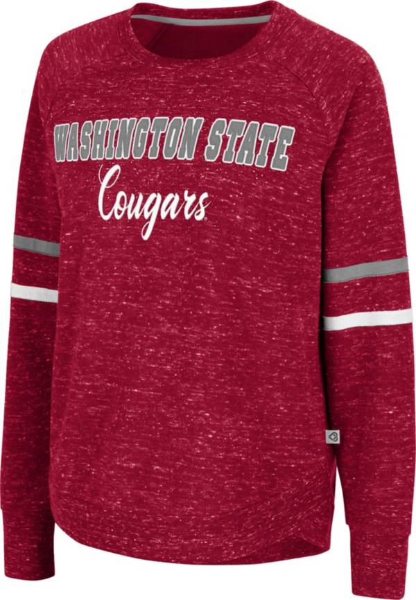 Colosseum Women's Washington State Cougars Crimson Beach Break Pullover Sweatshirt