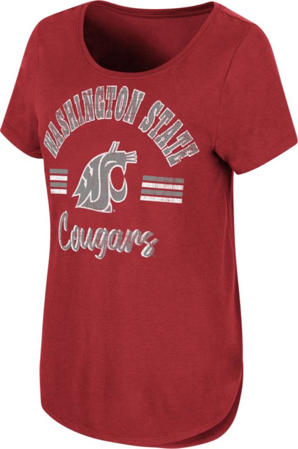 Colosseum Women's Washington State Cougars Crimson Shaka Scoop-Neck T-Shirt