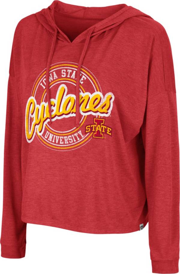 Colosseum Women's Iowa State Cyclones Cardinal Cody Meet & Greet Hooded Long Sleeve T-Shirt