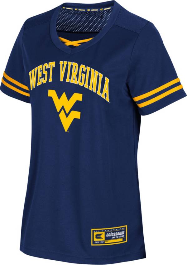 Colosseum Women's West Virginia Mountaineers Blue Jersey T-Shirt