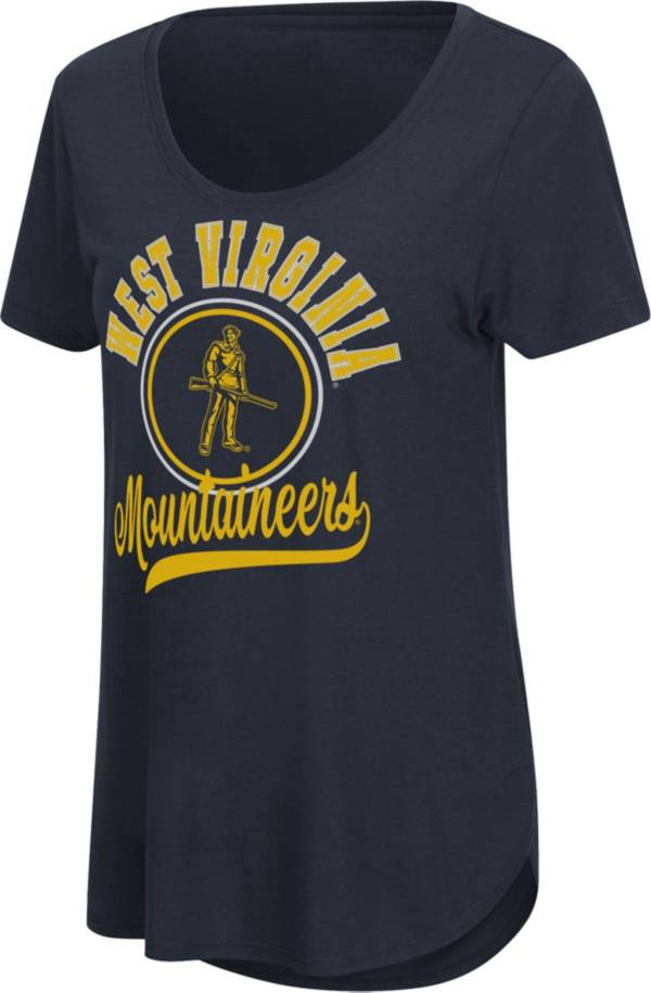 Colosseum Women's West Virginia Mountaineers Blue Scoop-Neck T-Shirt