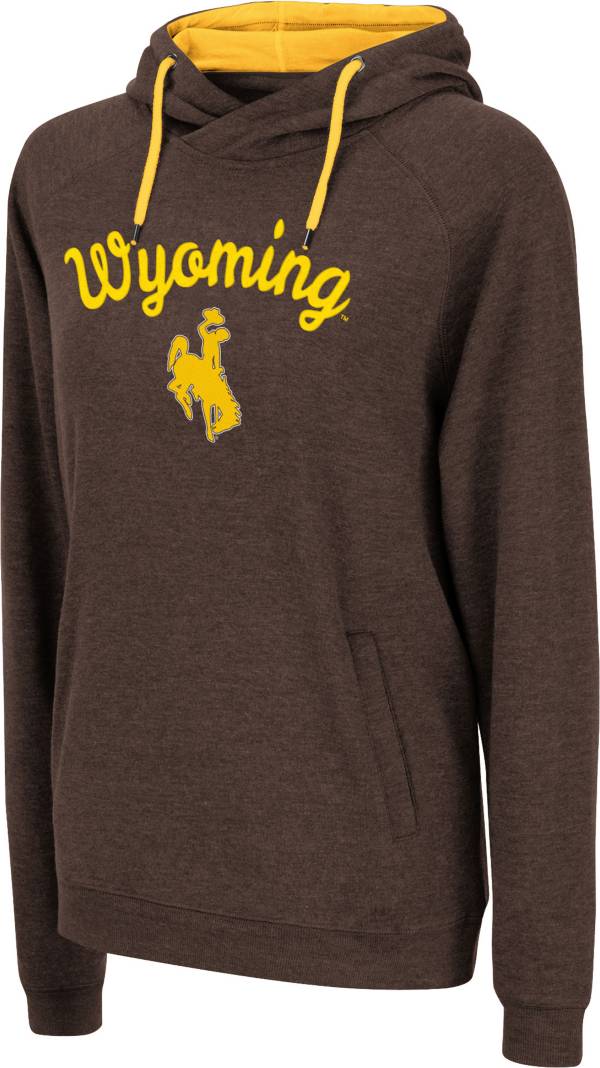 Colosseum Women's Wyoming Cowboys Brown Pullover Hoodie