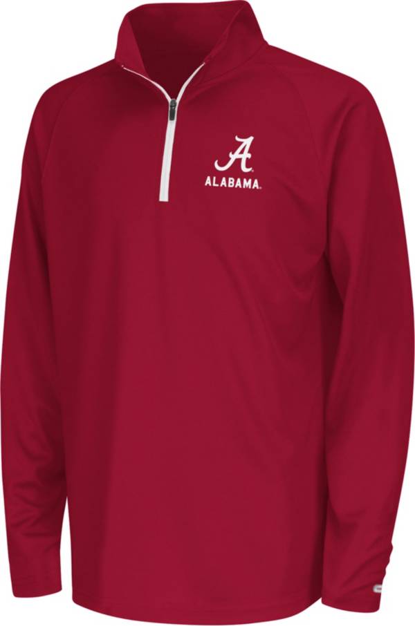 Colosseum Youth Alabama Crimson Tide Crimson Quarter-Zip Pullover Shirt