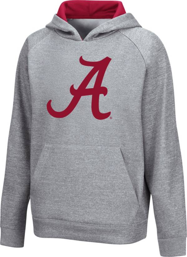 Colosseum Youth Alabama Crimson Tide Grey Pullover Hoodie