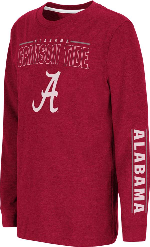 Colosseum Youth Alabama Crimson Tide Crimson West Long Sleeve T-Shirt