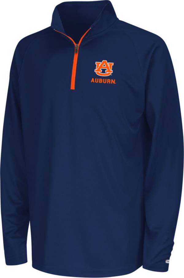 Colosseum Youth Auburn Tigers Blue Quarter-Zip Pullover Shirt