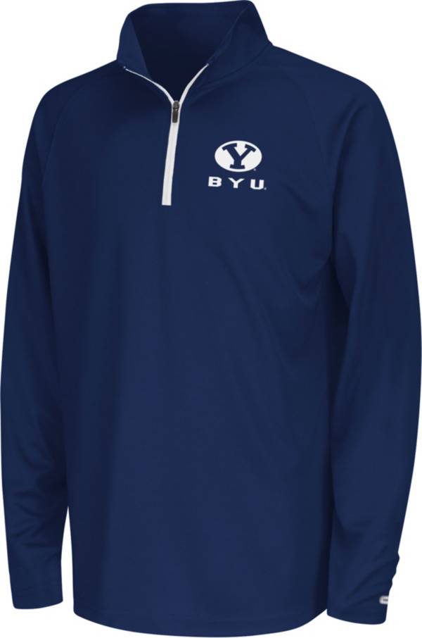 Colosseum Youth BYU Cougars Blue Quarter-Zip Pullover Shirt