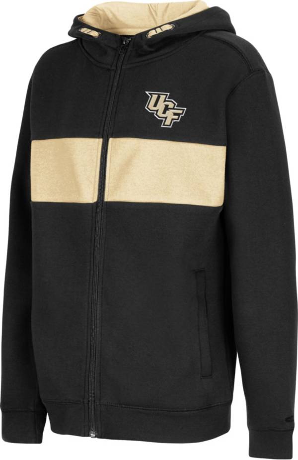 Colosseum Youth UCF Knights Black Woodman Full-Zip Hoodie