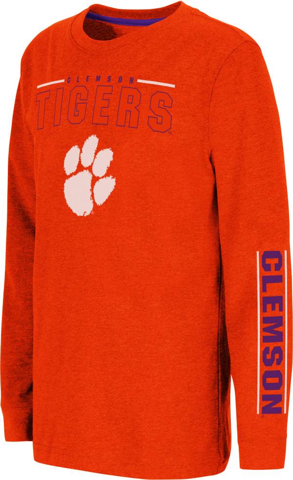 Colosseum Youth Clemson Tigers Orange West Long Sleeve T-Shirt