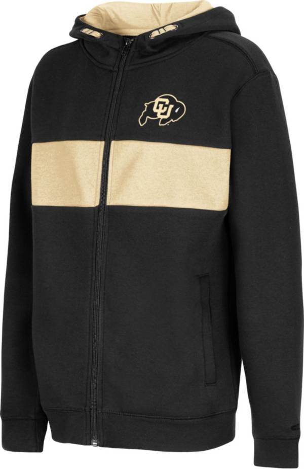 Colosseum Youth Colorado Buffaloes Black Woodman Full-Zip Hoodie