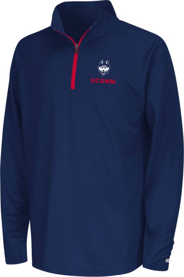 Colosseum Youth UConn Huskies Blue Quarter-Zip Pullover Shirt