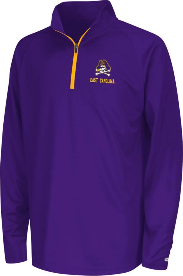 Colosseum Youth East Carolina Pirates Purple Quarter-Zip Pullover Shirt