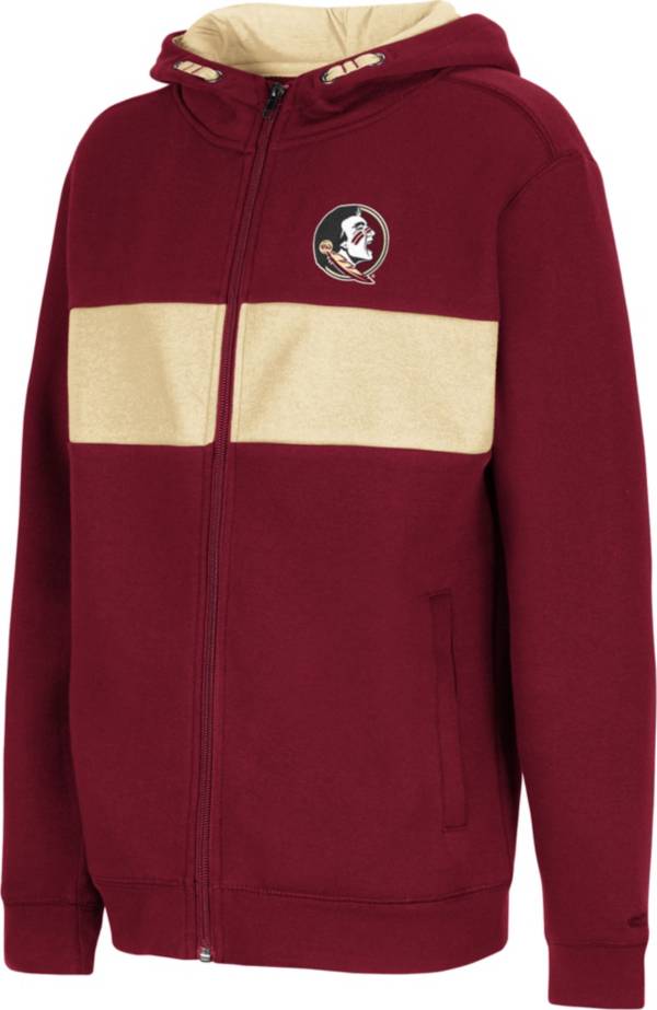 Colosseum Youth Florida State Seminoles Garnet Woodman Full-Zip Hoodie