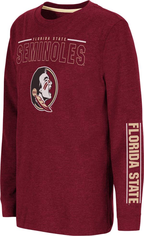 Colosseum Youth Florida State Seminoles Maroon West Long Sleeve T-Shirt product image