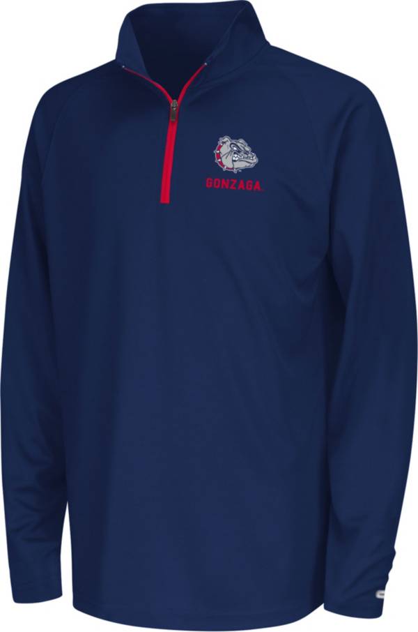 Colosseum Youth Gonzaga Bulldogs Blue Quarter-Zip Pullover Shirt