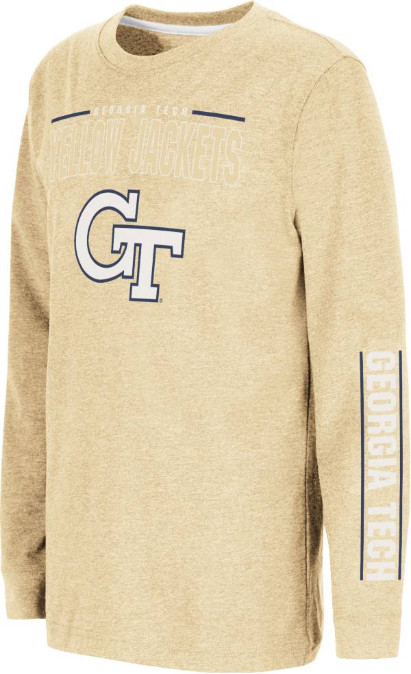 Colosseum Youth Georgia Tech Yellow Jackets Gold West Long Sleeve T-Shirt