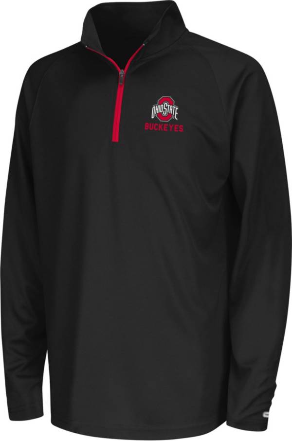 Colosseum Youth Ohio State Buckeyes Black Quarter-Zip Pullover Shirt